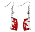 Pendientes Halloween de Cuchillos de Carnicero Ensangrentados