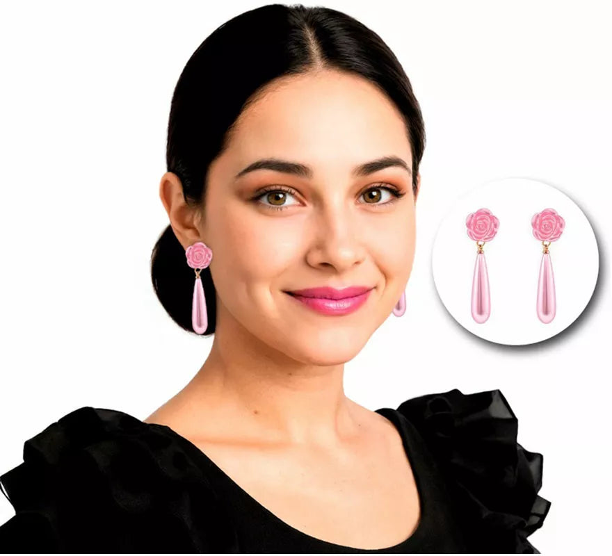 Pendientes Lágrima de Sevillana o Flamenca en varios colores