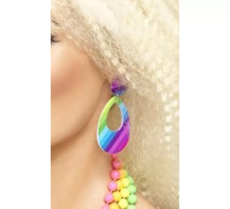Translation missing: en.Pendientes Lágrimas Multicolor estilo de los 80 para Mujer