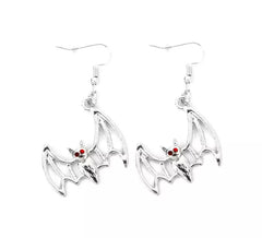 Red-eyed bat earrings