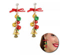 Pendientes Ramo de Cascabeles y Campana Navidad de 2x6,5 cm