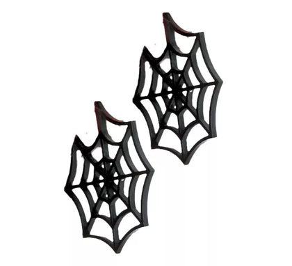 Pendientes Telaraña negros de 5 cm
