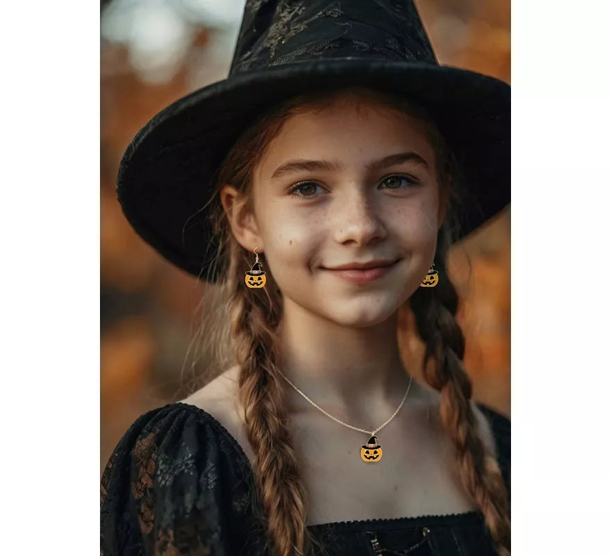 Pendientes y Collar de Calabaza