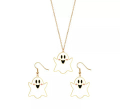 Ghost Earrings and Necklace