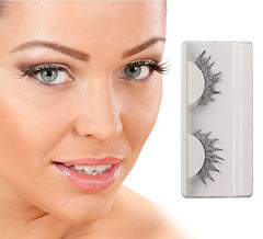 Silver False Eyelashes with Glue