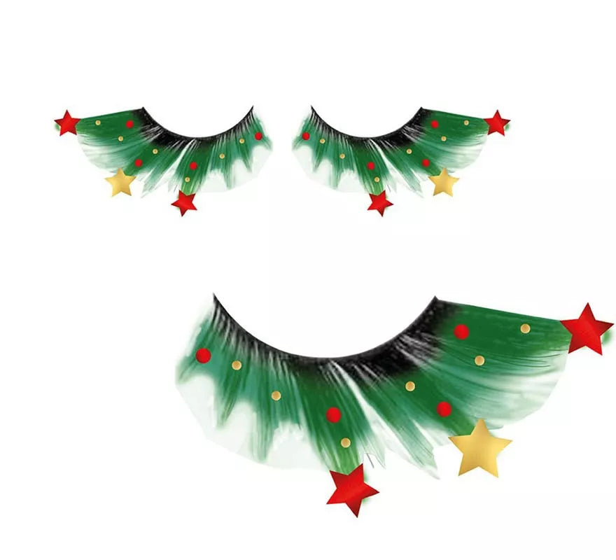 Translation missing: en.Pestañas verdes con Estrellas Navideñas