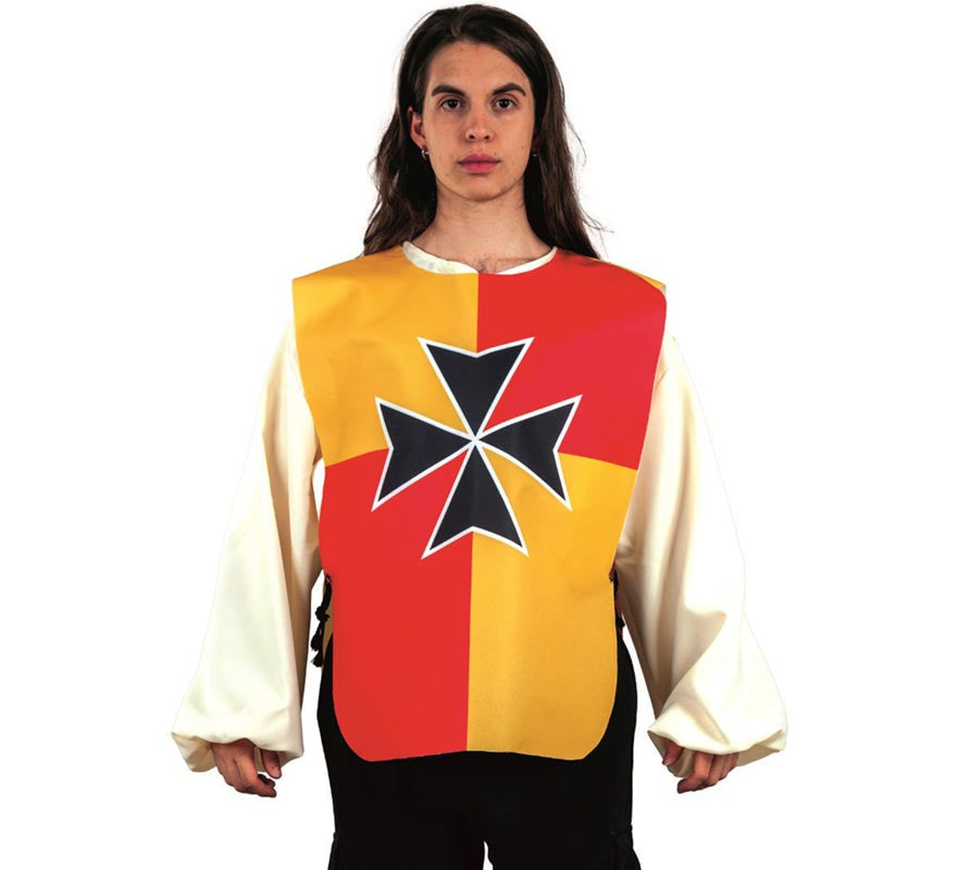 Translation missing: en.Peto Medieval Cruz negra para adulto