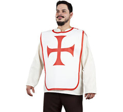 Medieval Red Cross and White Breastplate for Adults