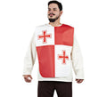 Peto Medieval Doble Cruz roja para adulto