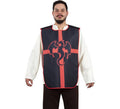 Peto Medieval Dragón negro con rojo para adulto