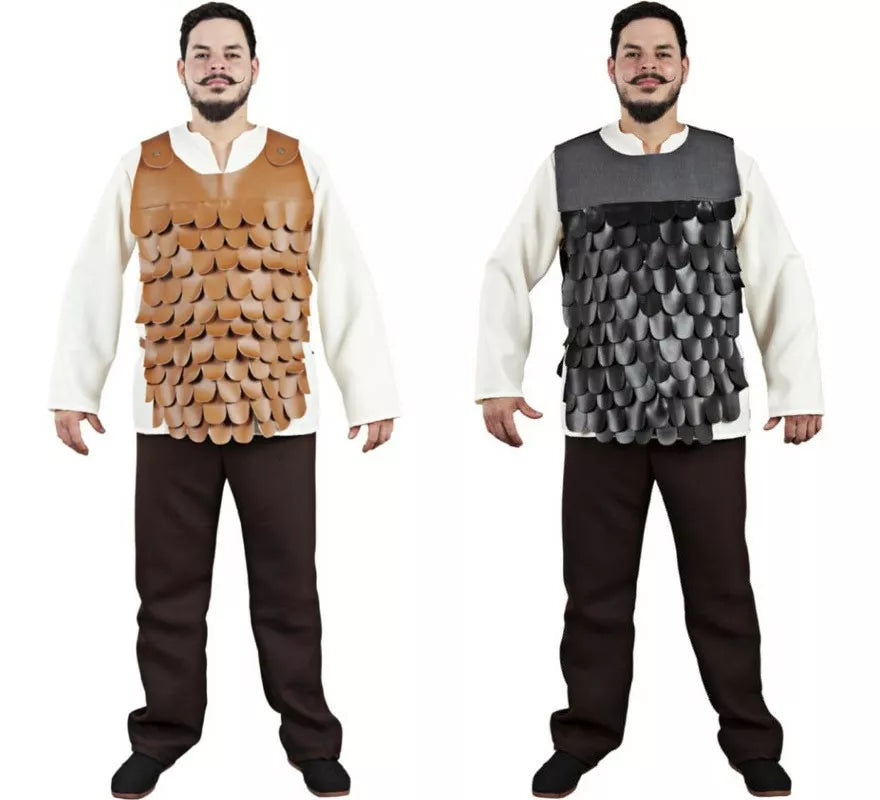 Peto o Armadura Medieval de Escamas para hombre en dos colores