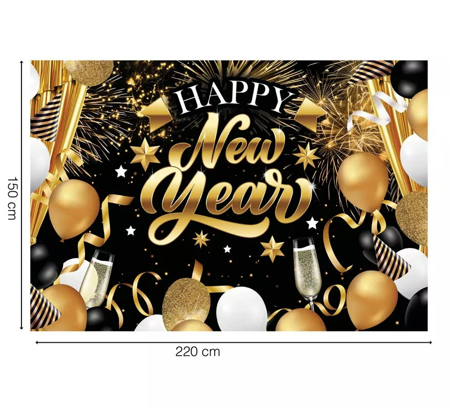 Photocall Happy New Year de 220x150 cm