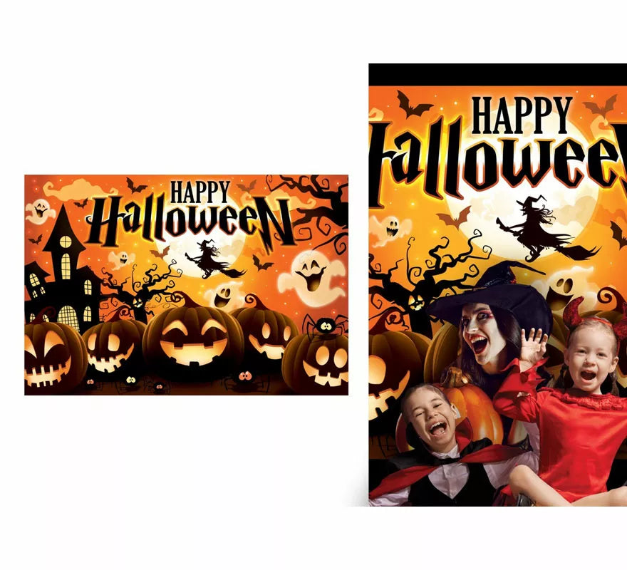 Translation missing: en.Photocall Party Happy Halloween de tela de 220x150 cm