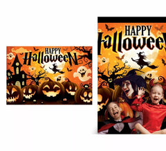 Photocall Party Happy Halloween made of fabric 220x150 cm
