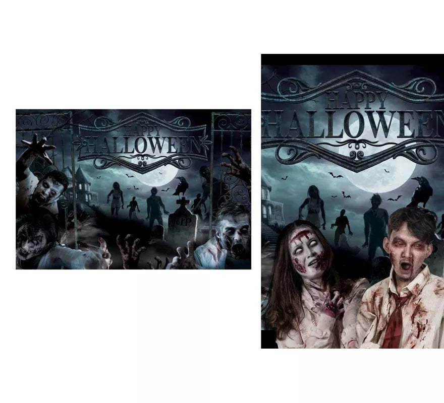 Translation missing: en.Photocall Zombies de tela de 220x150 cm