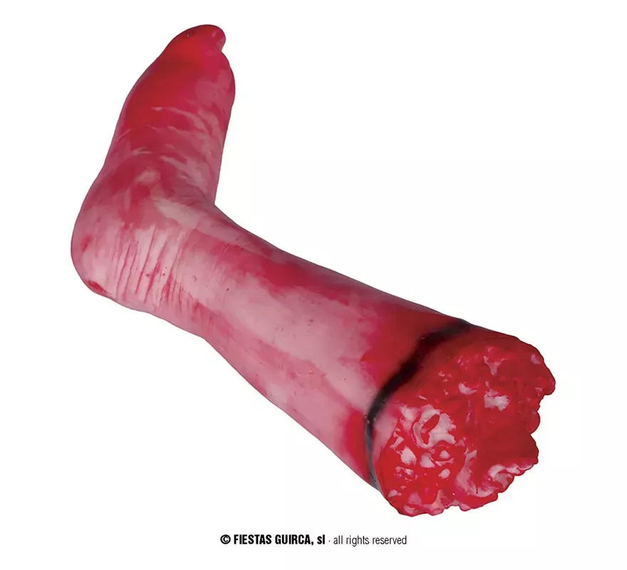 Pierna con sangre de látex de 36 cm