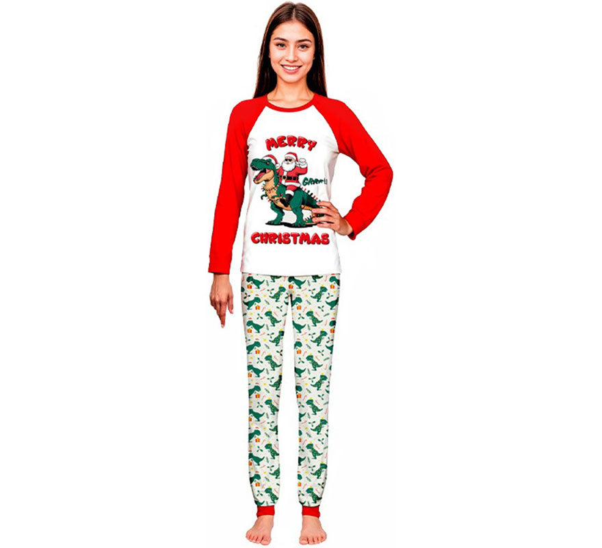 Pijama Navideño de Dino para adultos