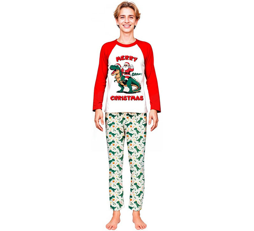 Translation missing: en.Pijama Navideño de Dino para adultos