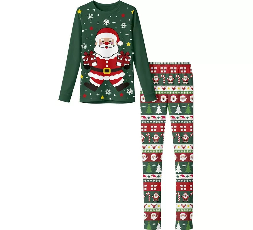 Pijama Navideño de Papá Noel de 2 Piezas para hombre