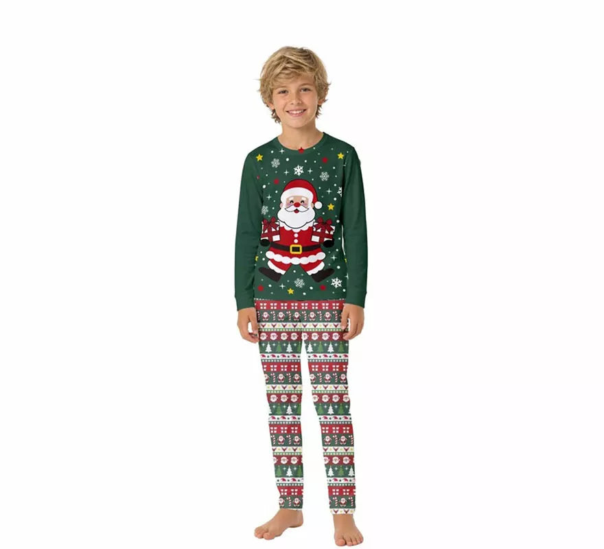 Pijama Navideño de Papá Noel de 2 Piezas para niños