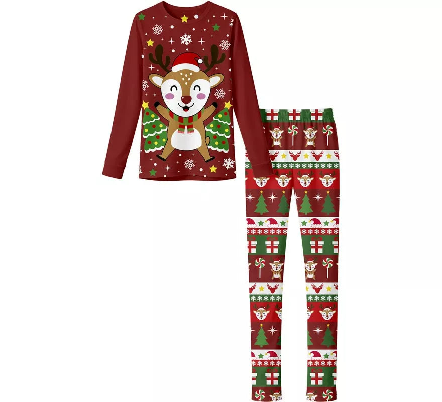 Translation missing: en.Pijama Navideño de Reno de 2 Piezas para hombre