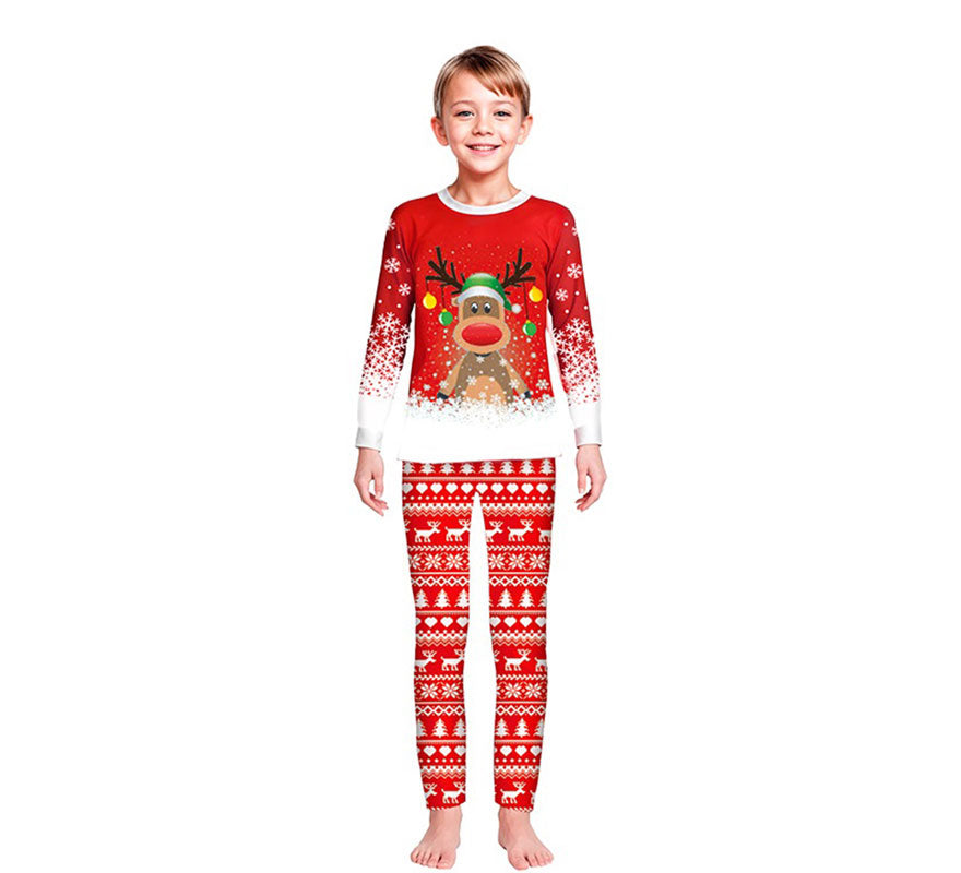 Translation missing: en.Pijama Navideño de Reno para niños