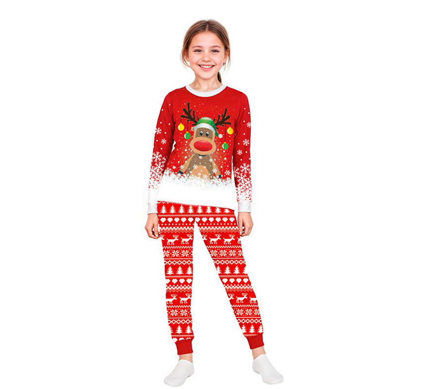 Translation missing: en.Pijama Navideño de Reno para niños