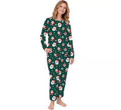 Green 2-Piece Christmas Pajamas for Women