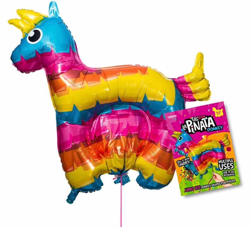 Piñata Burro multicolor Hinchable de 115x115 cm