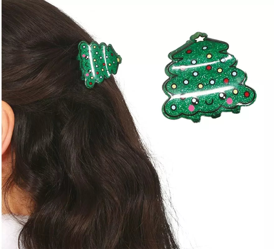 Translation missing: en.Pinza de Árbol Navideño para el Pelo de 4,5 cm