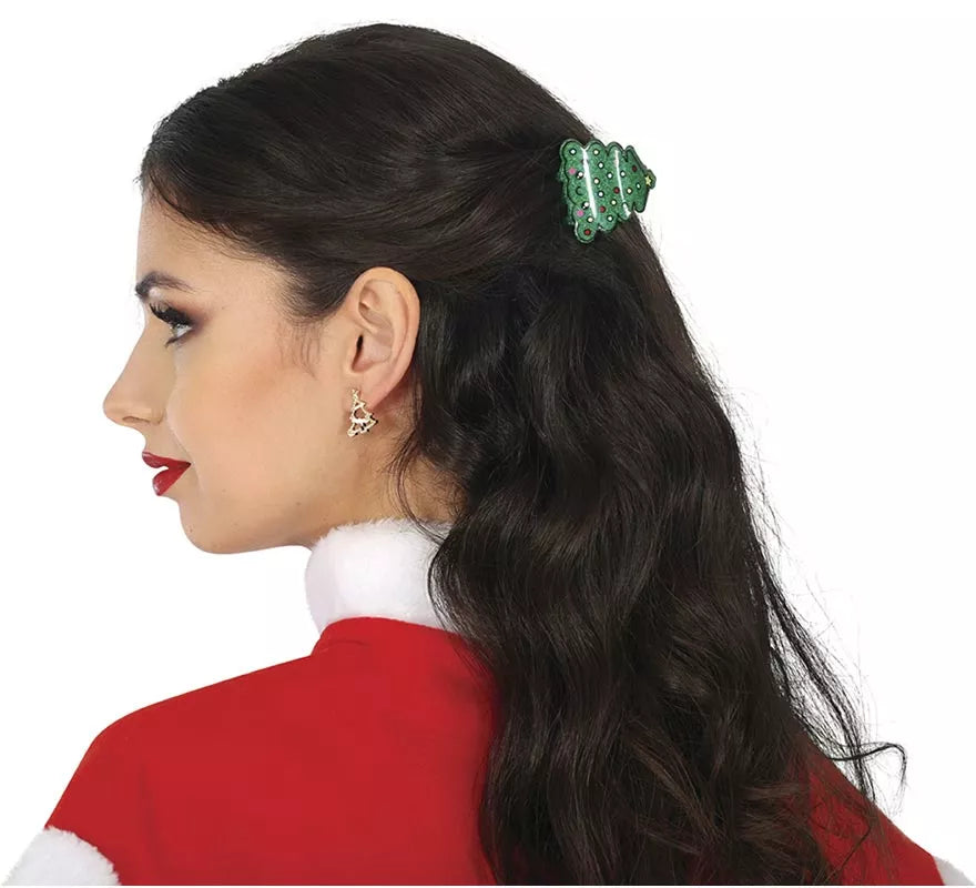 Pinza de Árbol Navideño para el Pelo de 4,5 cm