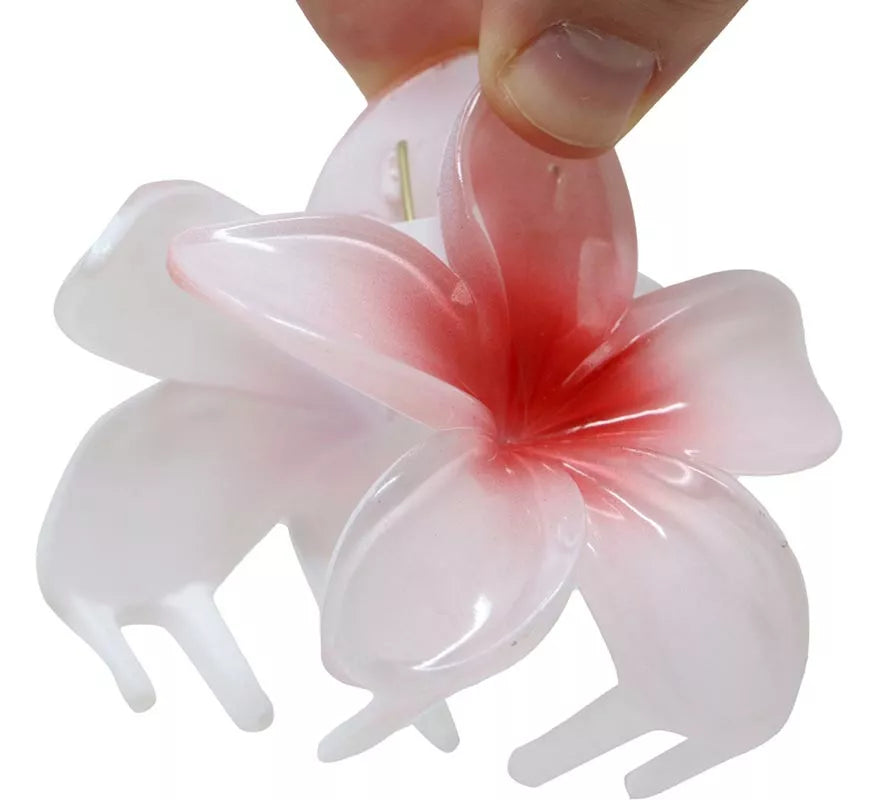Translation missing: en.Pinza Flor para Pelo de 8 cm blanca y centro en varios colores