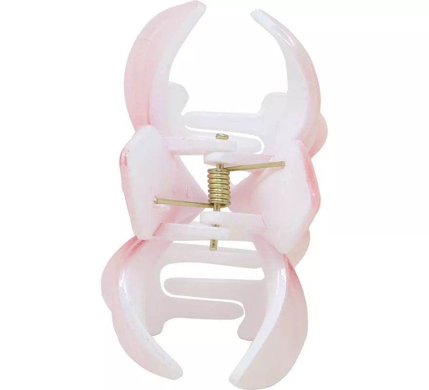 Pinza Flor para Pelo de 8 cm blanca y centro en varios colores