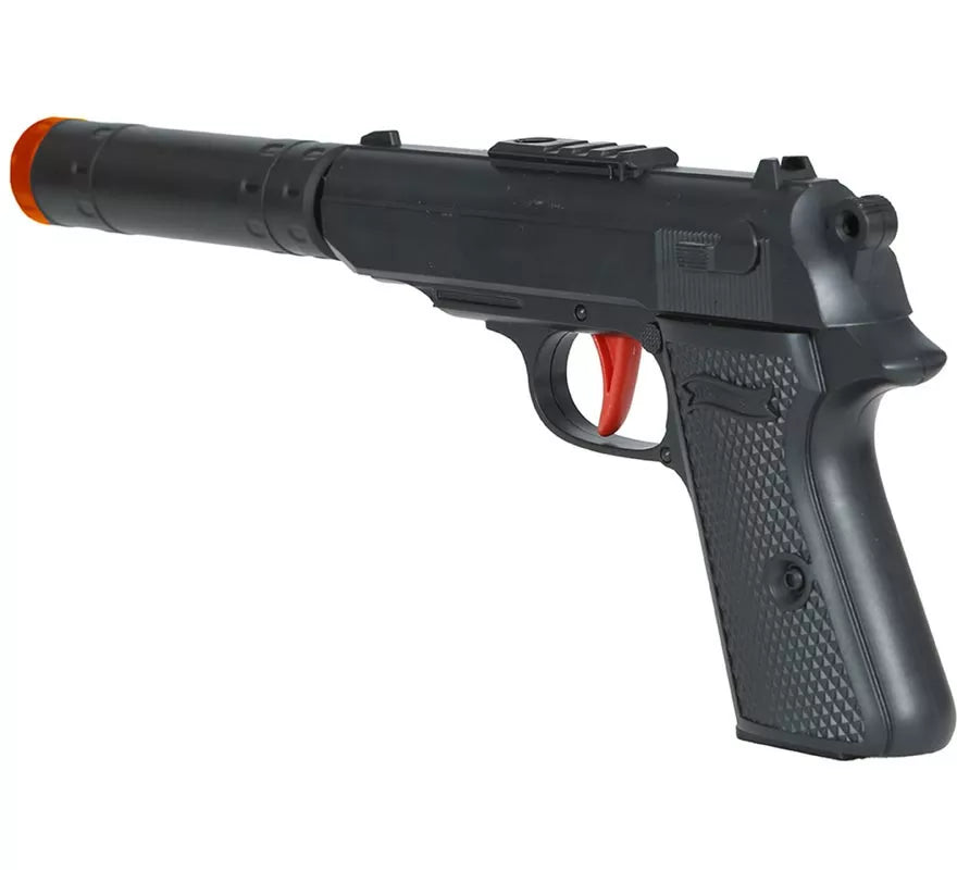 Translation missing: en.Pistola de Agente Secreto con Silenciador de 29 cm de Plástico