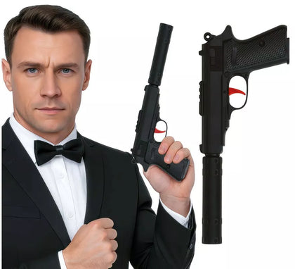 Pistola de Agente Secreto con Silenciador de 29 cm de Plástico