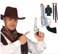 Pistola de Vaquero Plateada de 24 cm