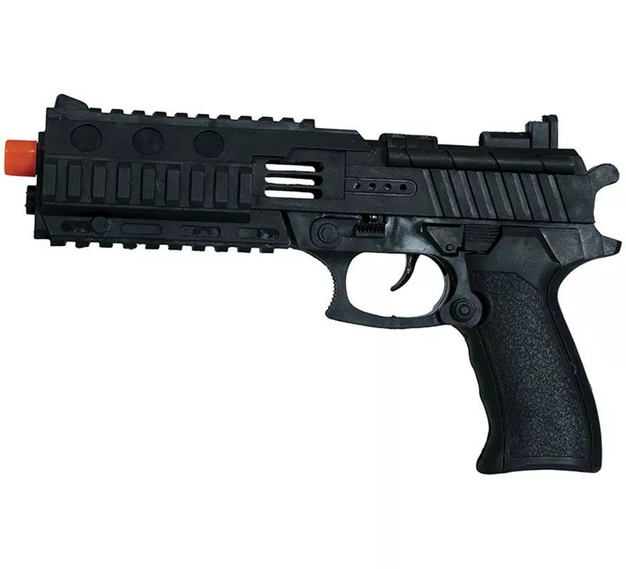 Pistola negra de Policía de 28 cm