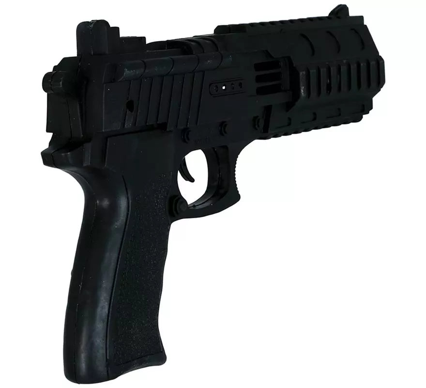 Pistola negra de Policía de 28 cm