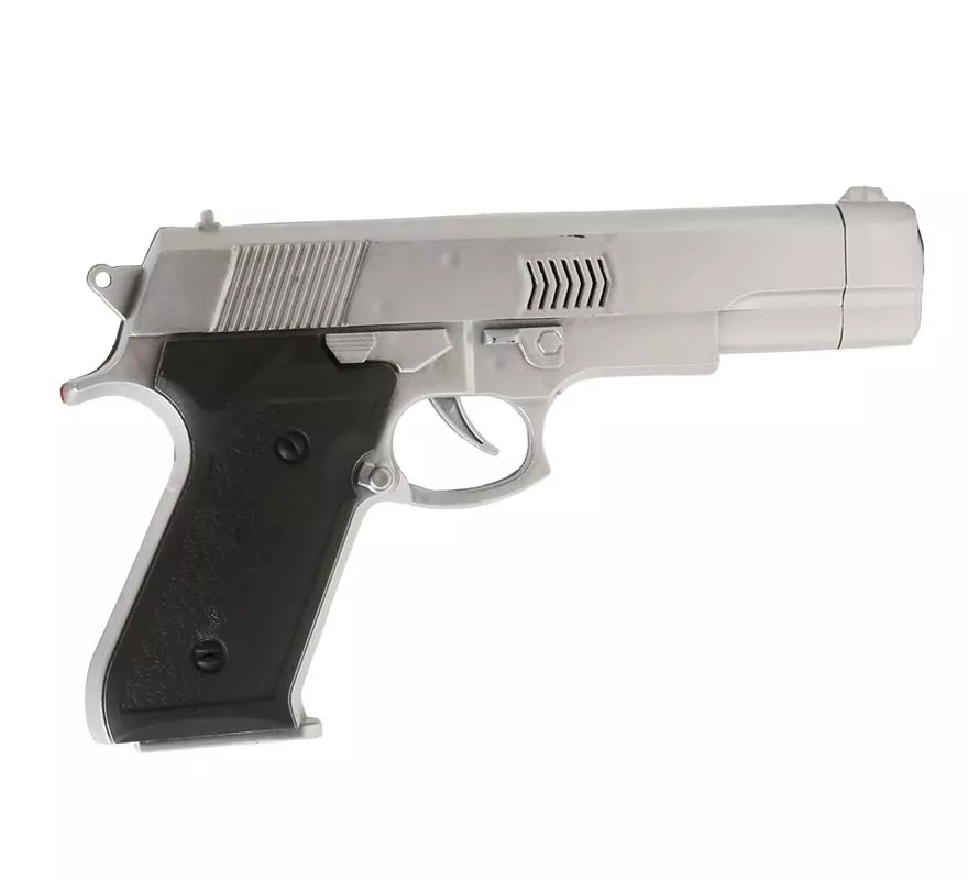 Pistola Plateada de 24 cm