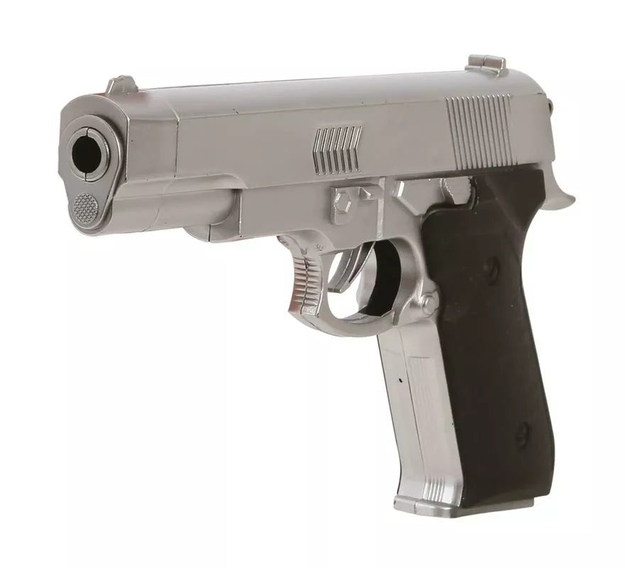 Pistola Plateada de 24 cm