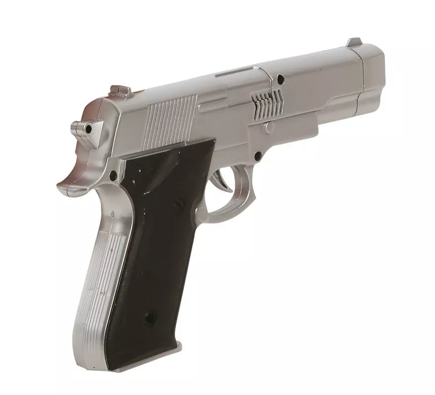 Pistola Plateada de 24 cm