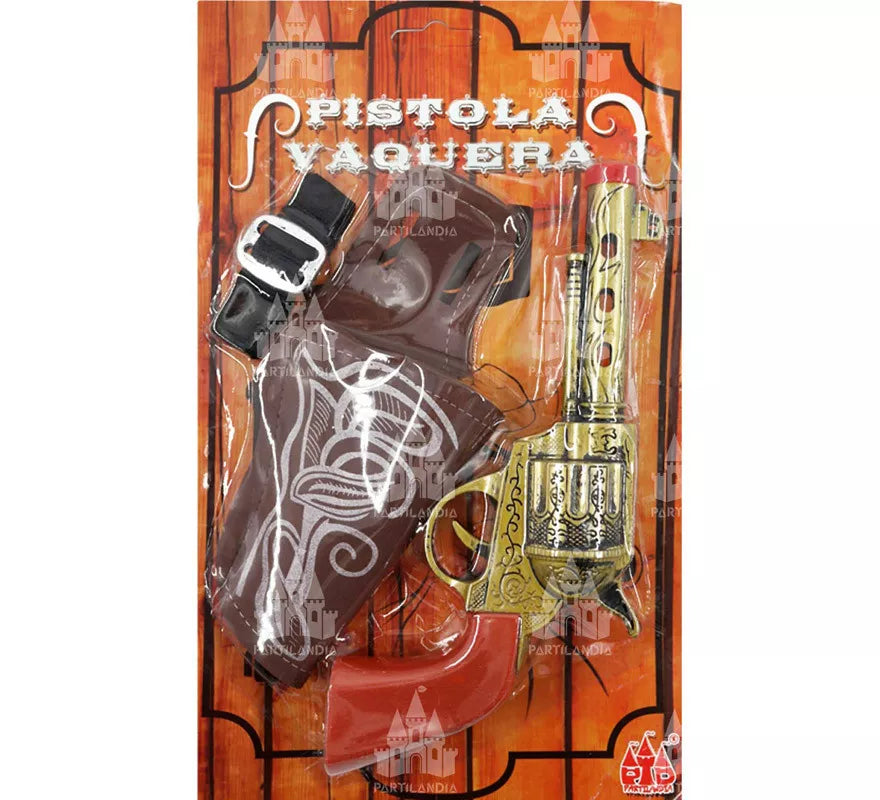 Translation missing: en.Pistola Revólver, Cartuchera y Correa con Hebilla Cowboy colores surtidos
