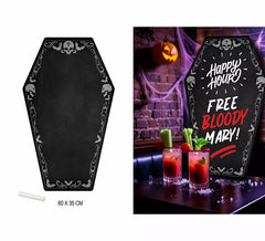 Wooden Coffin Blackboard with Chalk 59x33 cm