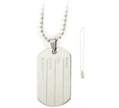 Military Identification Plate with 38 cm chain