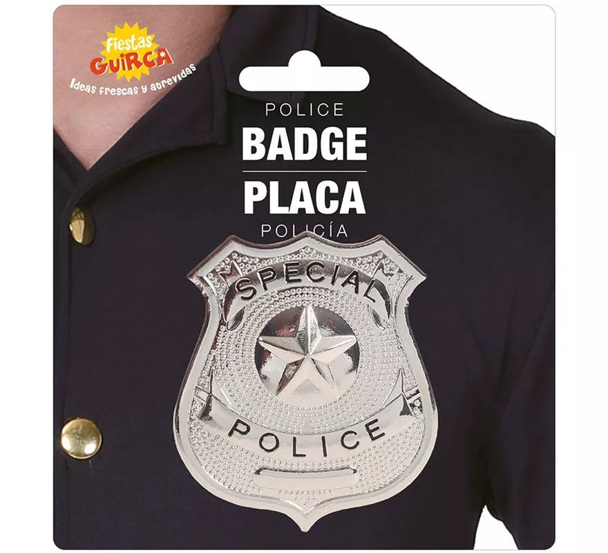 Placa de Policía metálica