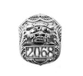 Placa de Policía plateada de plástico 2068