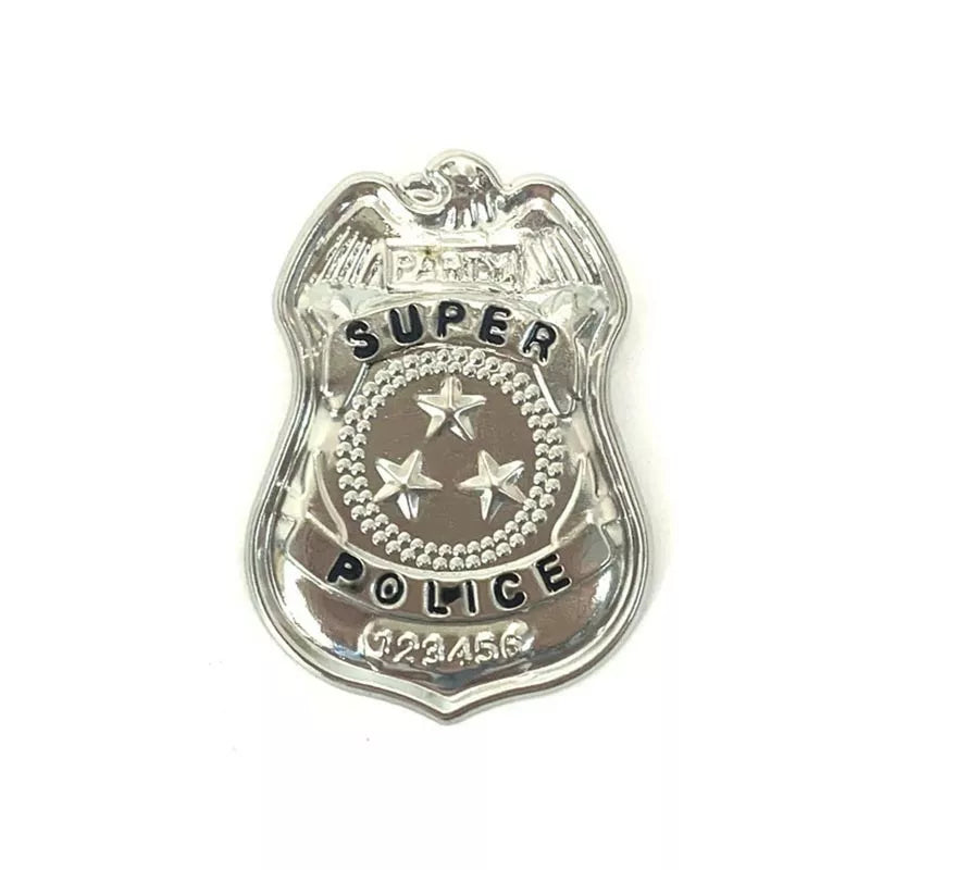 Translation missing: en.Placa de Policía plateada Super Police