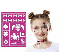 Fuchsia Children's Harlequina Makeup Stencil 14x20 cm