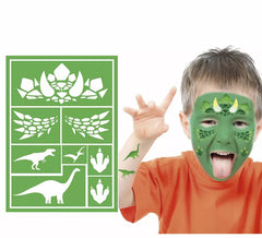 Green Children's Dinosaur Makeup Stencil 14x20 cm