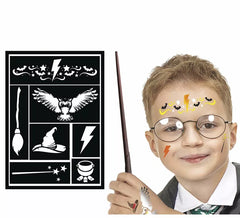 Black Children's Magician Makeup Stencil 14x20 cm